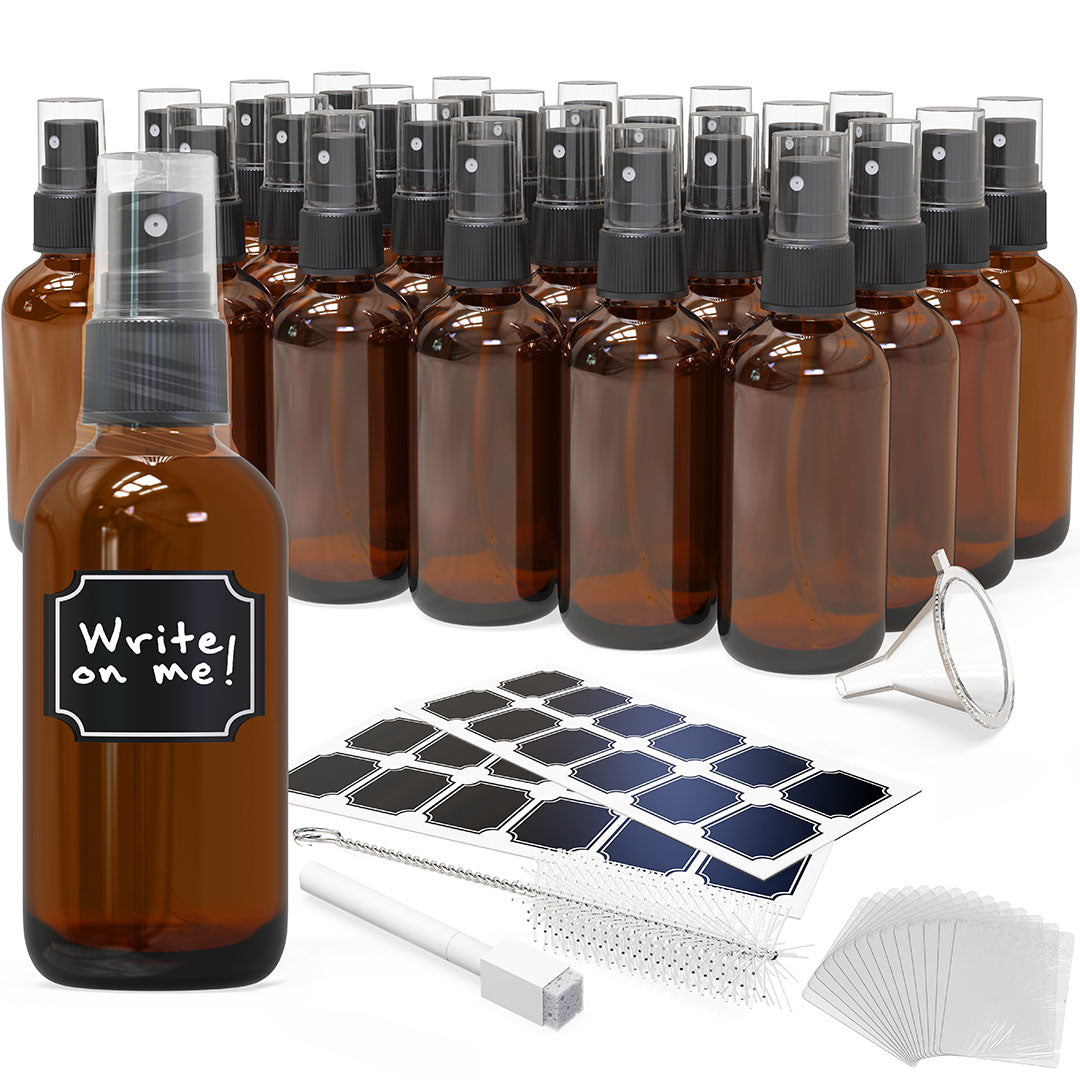 Amber Glass Spray Bottles