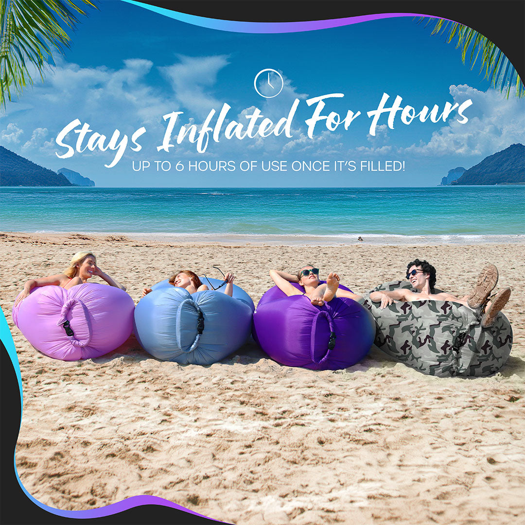 Inflatable Lounger - Gray Camo - 1 Pack