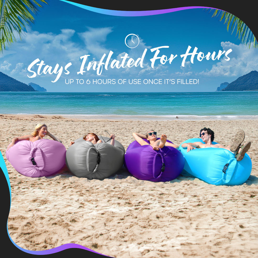 Inflatable Loungers - Lavender/Gray - 2 Pack