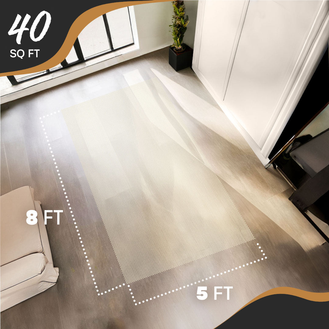 Non-Slip Rug Pad - PVC Foam - White