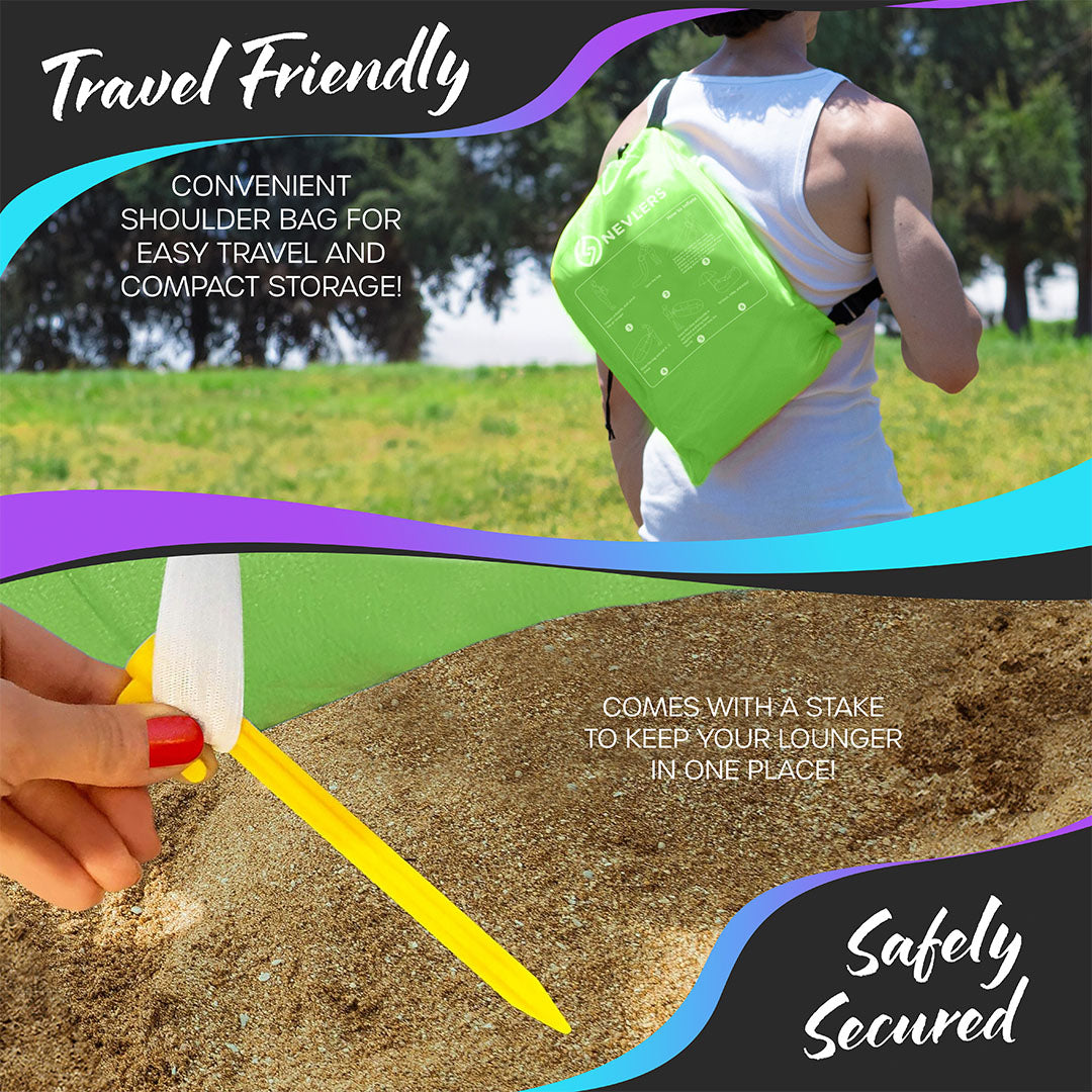 Inflatable Lounger - Green - 1 Pack