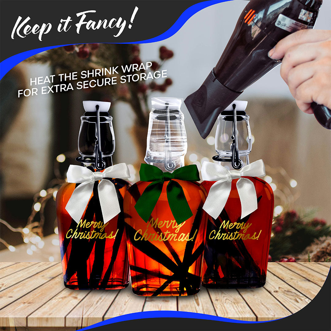 8.5 oz Swing Top Glass Flasks