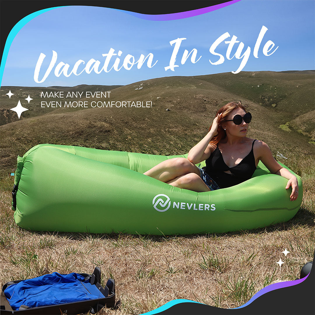 Inflatable Lounger - Green - 1 Pack