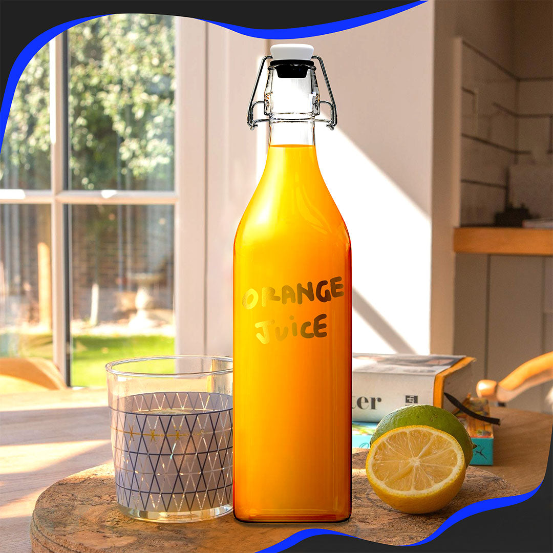 Swing Top Glass Bottles | Square Shape