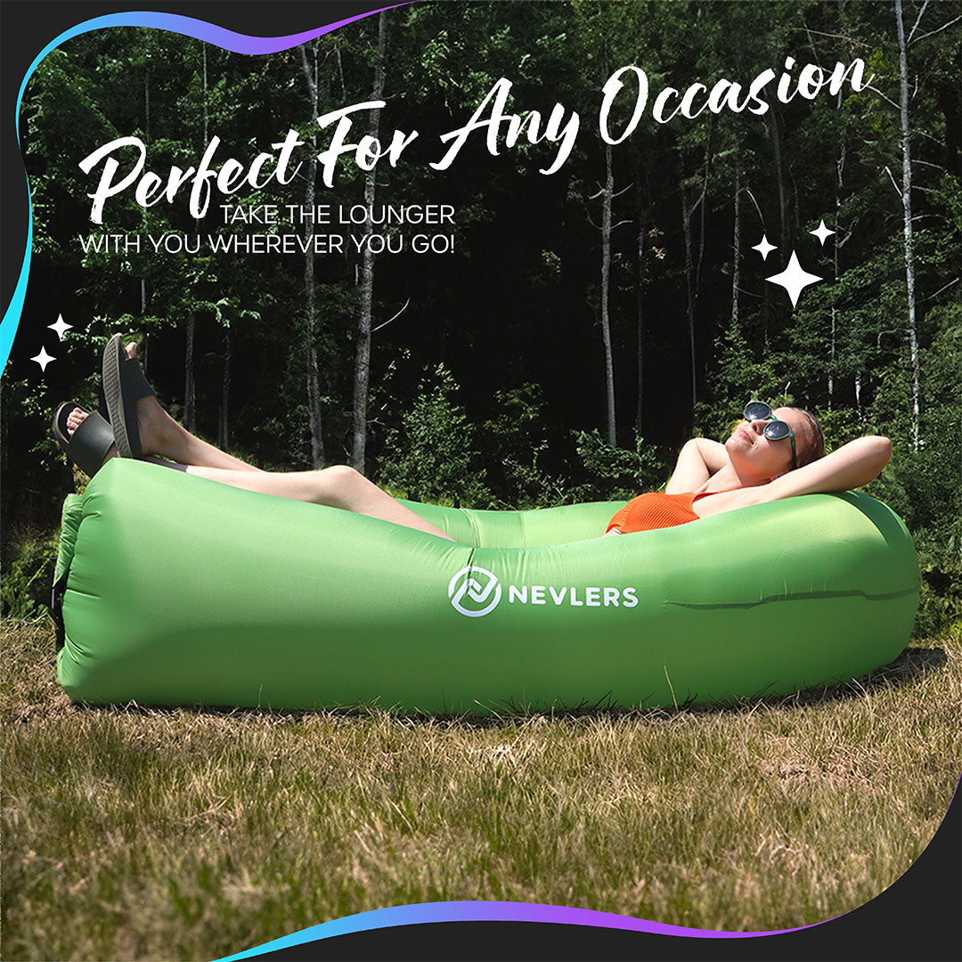Inflatable Lounger - Green - 1 Pack