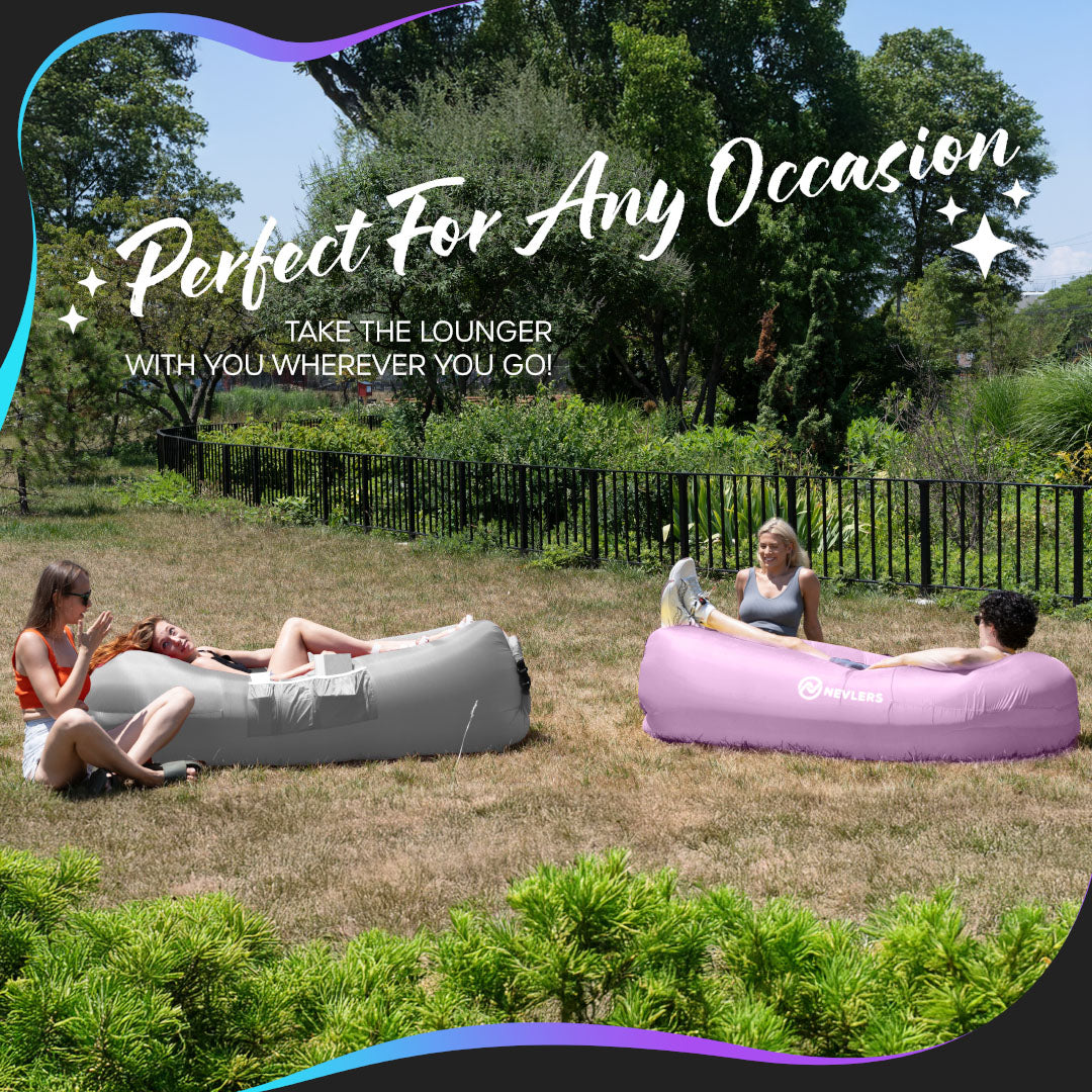 Inflatable Loungers - Lavender/Gray - 2 Pack