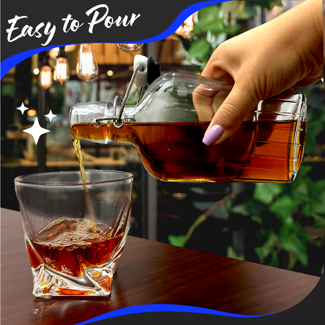 8.5 oz Swing Top Glass Flasks