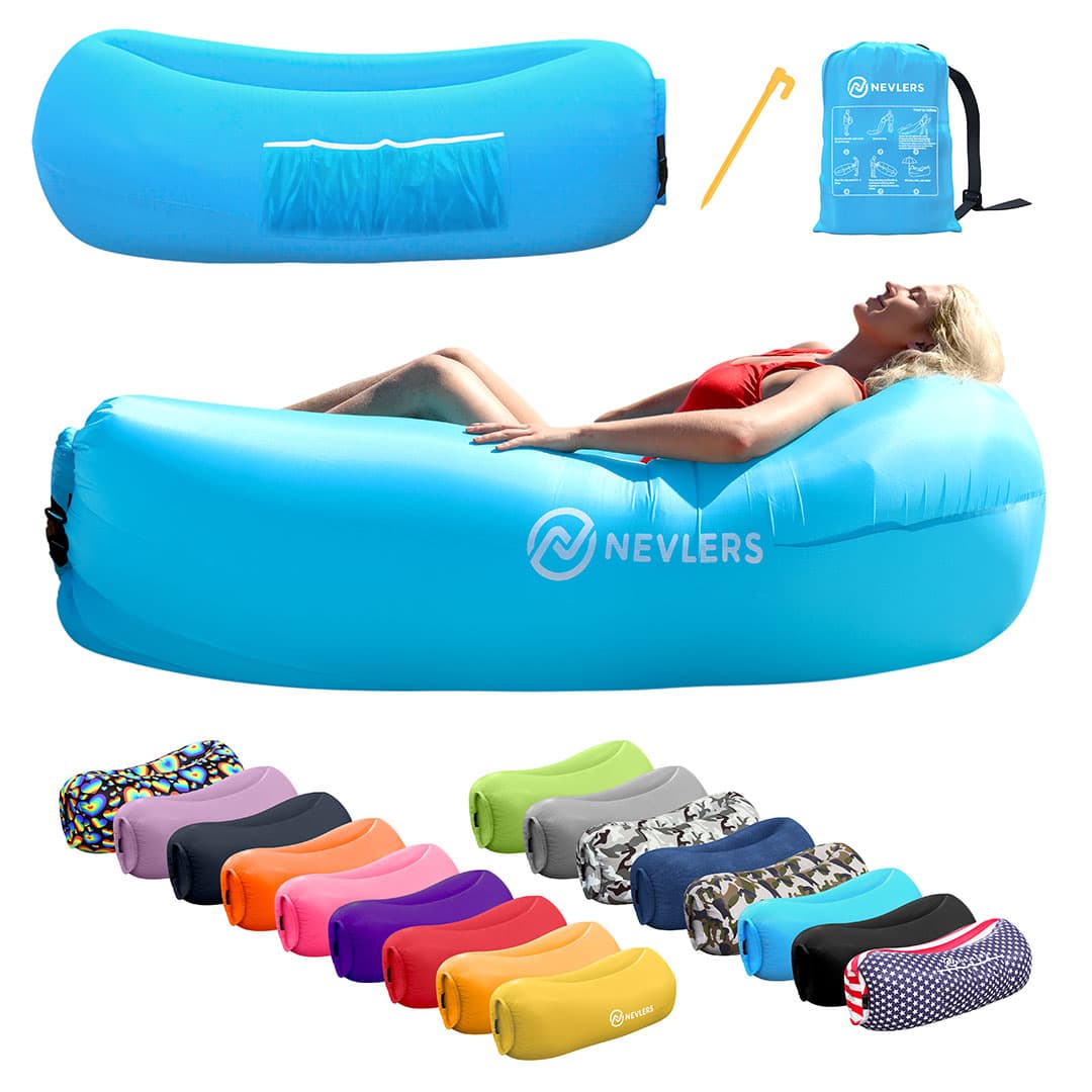 Inflatable Lounger - Blue - 1 Pack