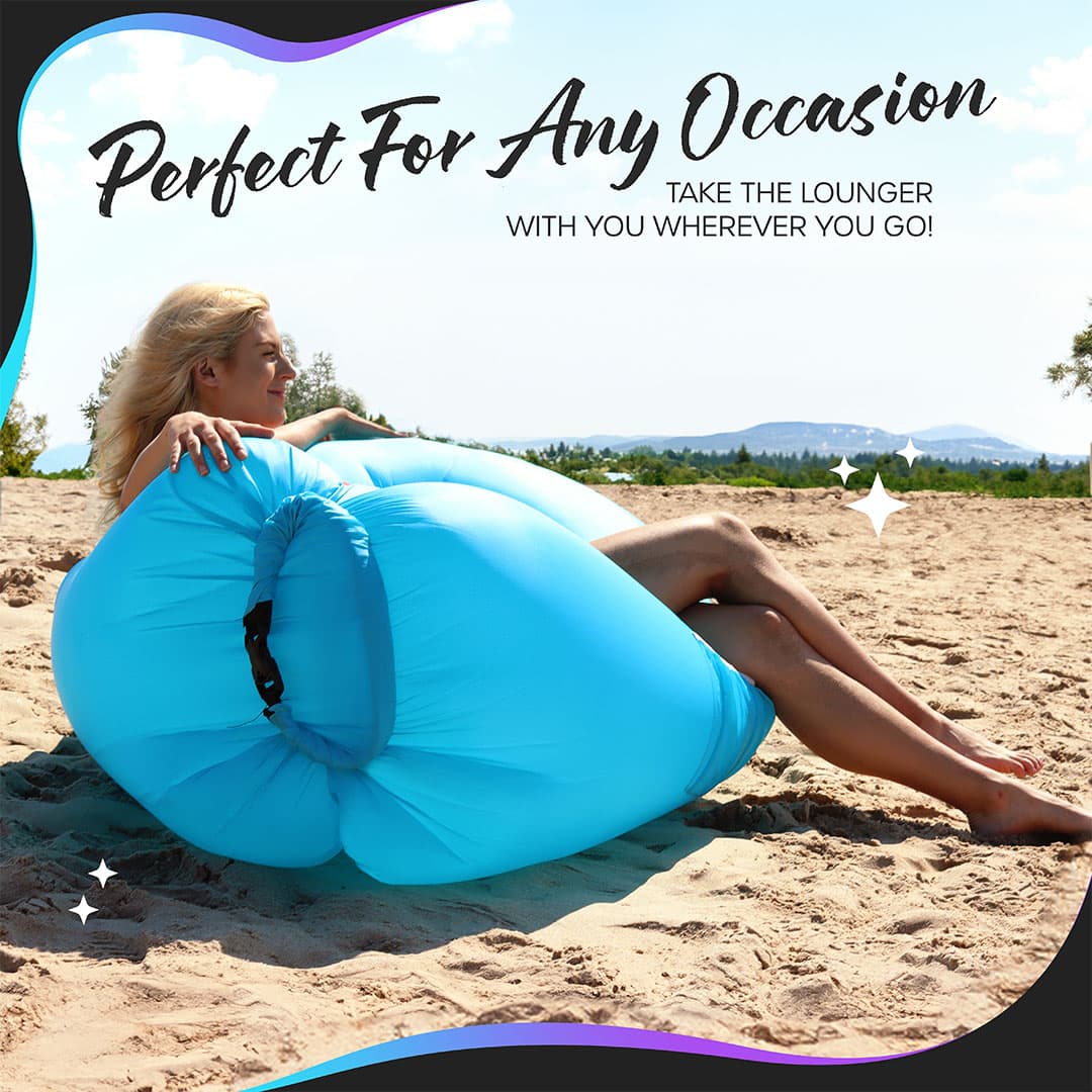 Inflatable Lounger - Blue - 1 Pack