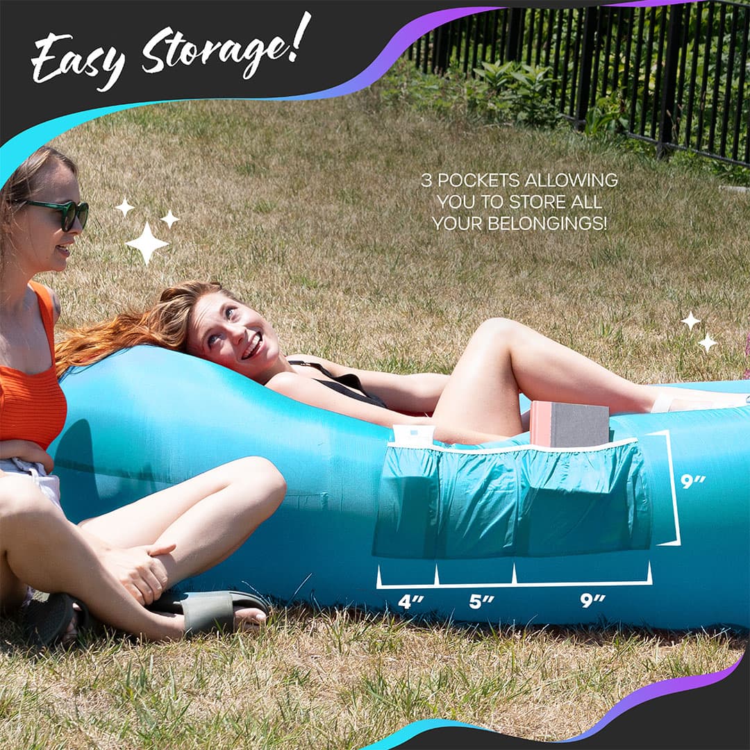 Inflatable Lounger - Blue - 1 Pack