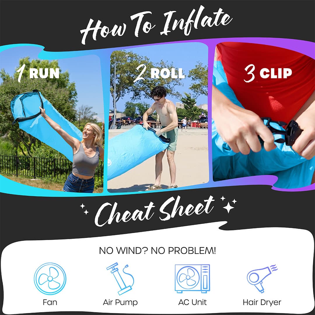 Inflatable Lounger - Blue - 1 Pack
