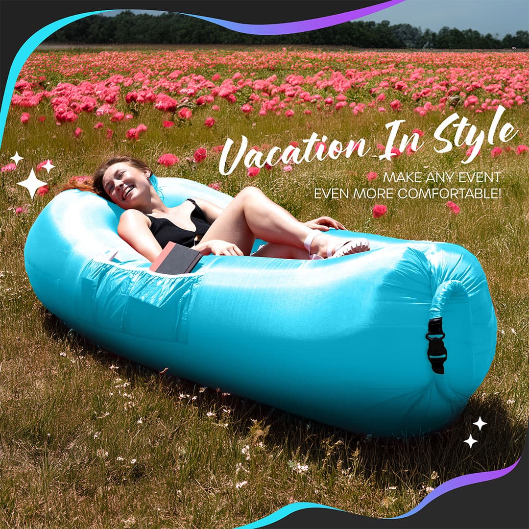 Inflatable Lounger - Blue - 1 Pack