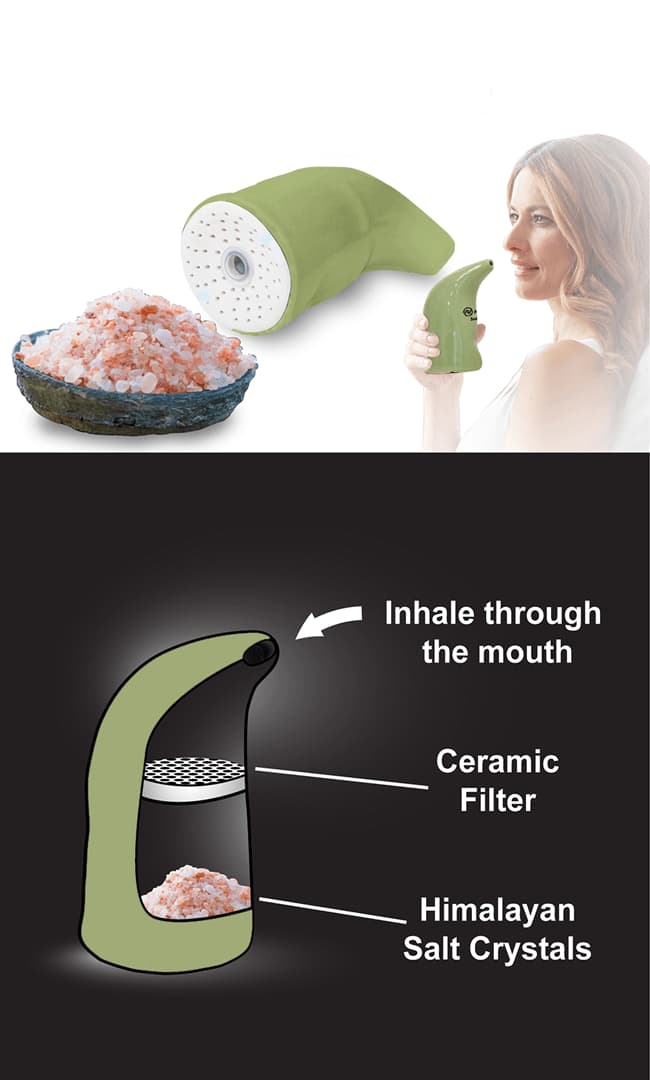 Himalayan Pink Salt Inhaler - Ceramic
