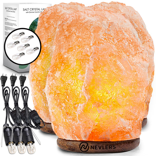 Himalayan Salt Lamp With Dimmer | Natural Shape - 3 Pack