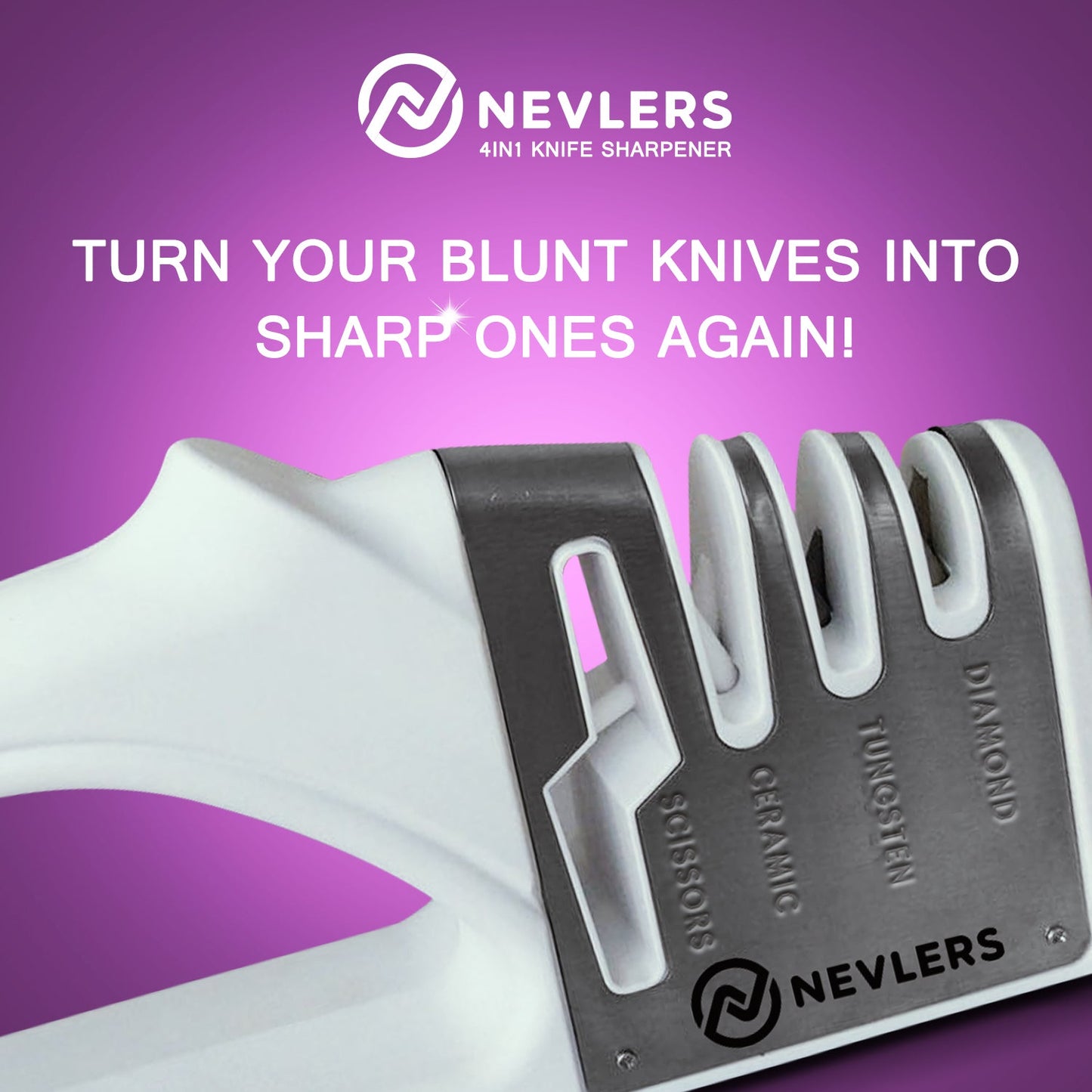 4 IN 1 Knife Sharpener & Gloves