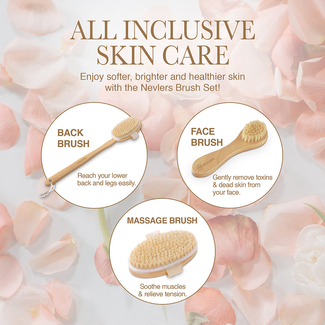 Boar Bristle Body Brush Set