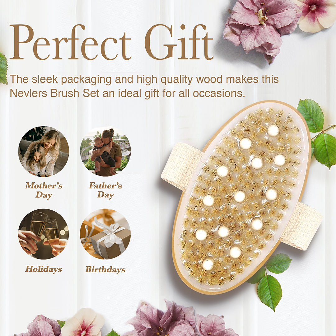 Boar Bristle Body Brush Set