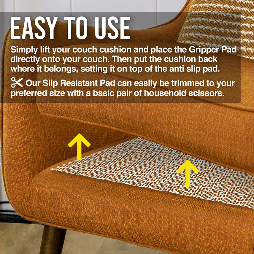Nevlers 22" x 72" Couch Cushion Non Slip Grip Mats | Prevent Cushions from Sliding Out of Place