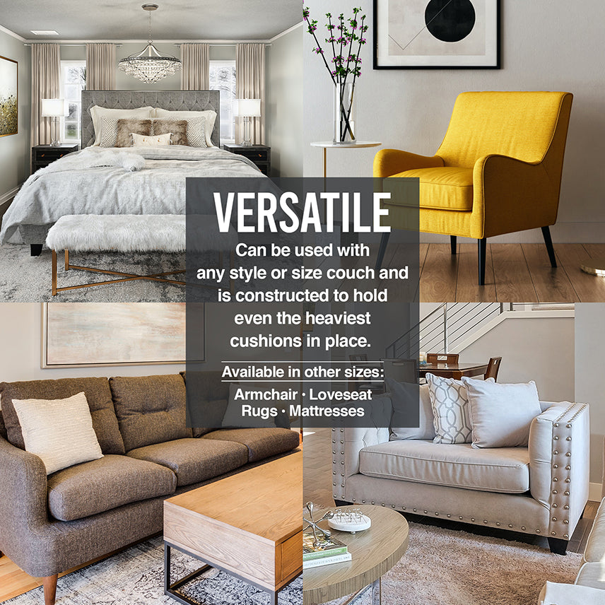 Nevlers 22" x 72" Couch Cushion Non Slip Grip Mats | Prevent Cushions from Sliding Out of Place