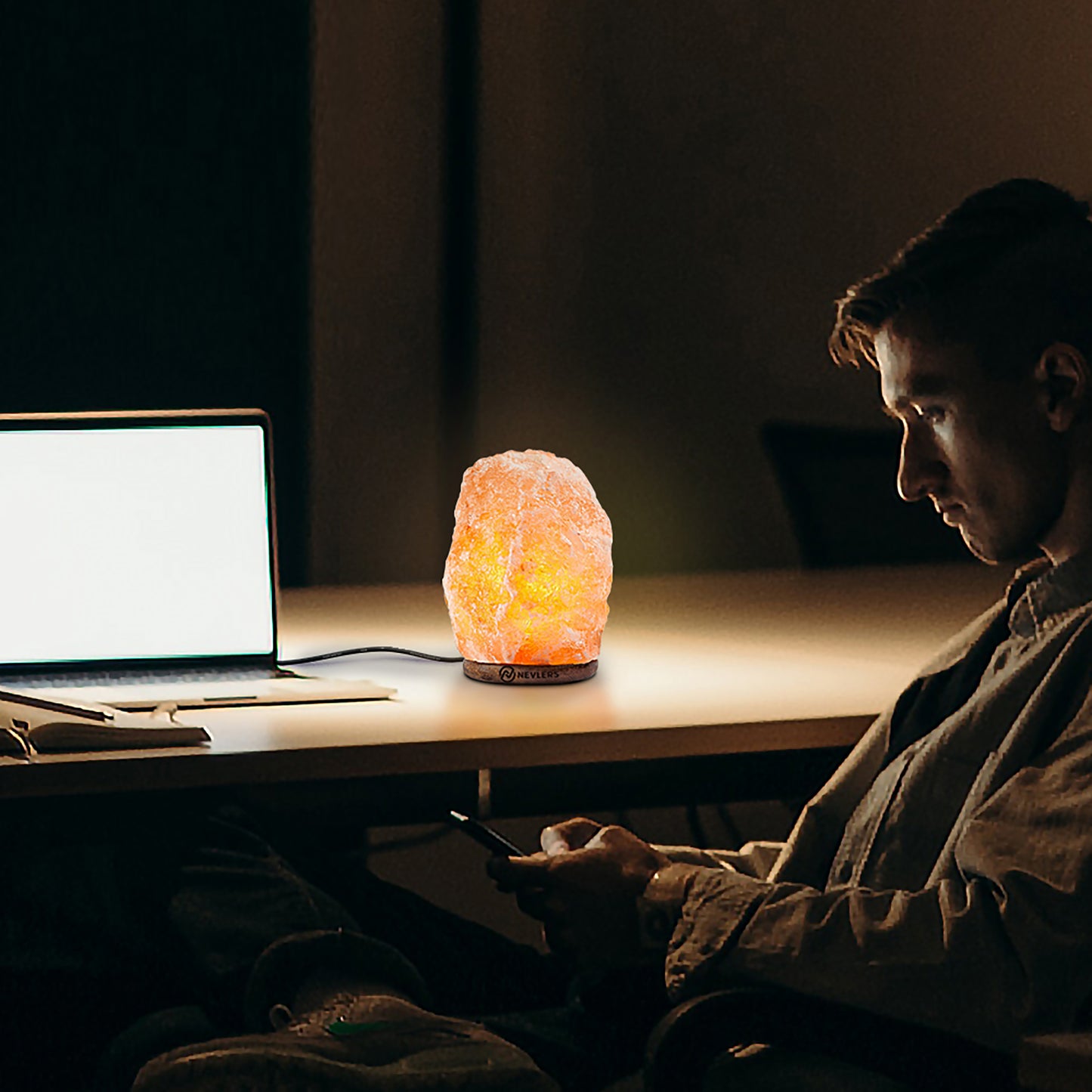 Himalayan Salt Lamp With Dimmer | Natural Shape - 3 Pack