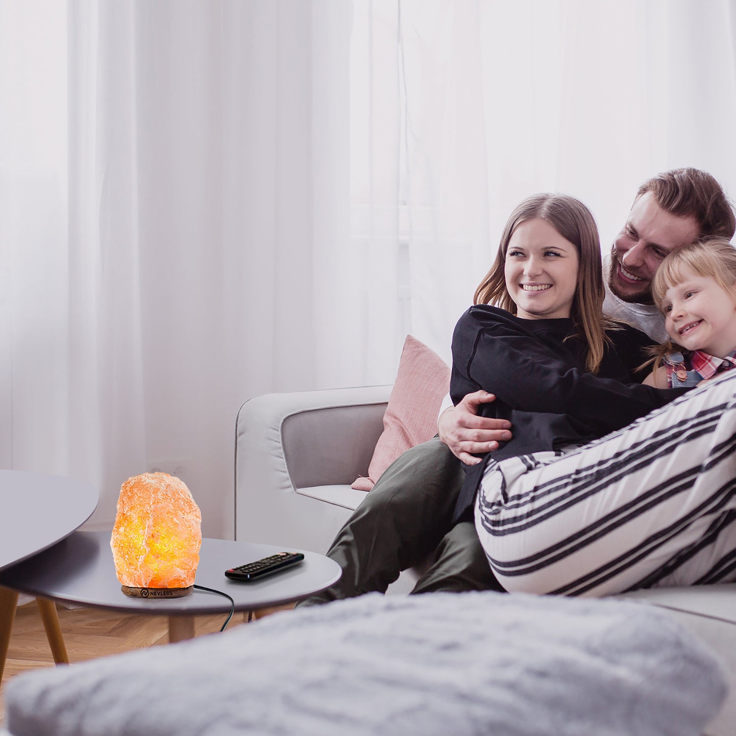 Himalayan Salt Lamp With Dimmer | Natural Shape - 3 Pack