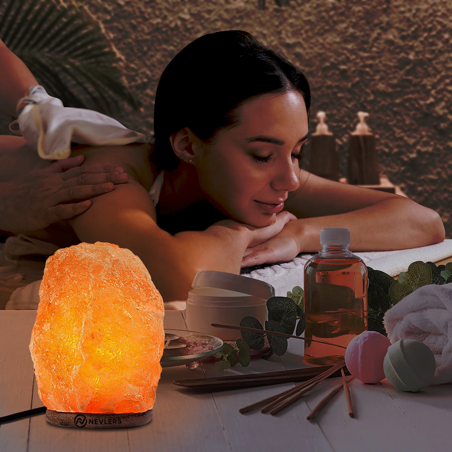 Himalayan Salt Lamp With Dimmer | Natural Shape - 3 Pack