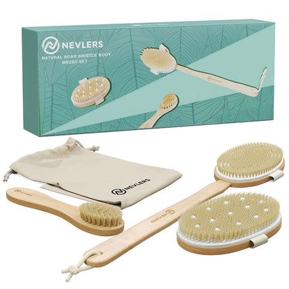 Boar Bristle Body Brush Set