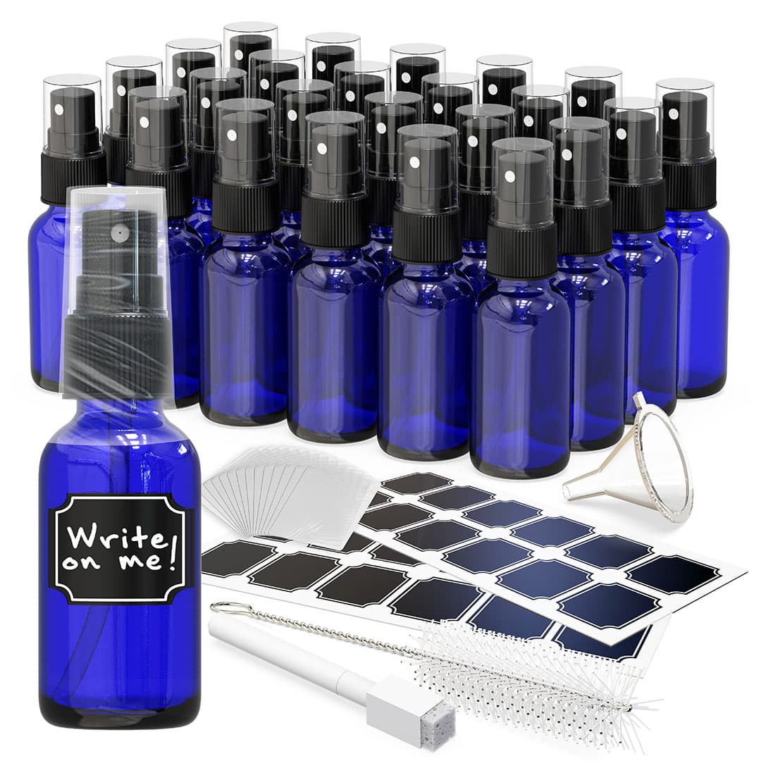 Cobalt Blue Glass Spray Bottles