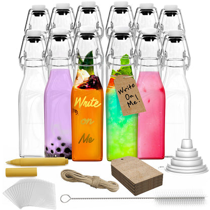 Swing Top Glass Bottles | Square Shape