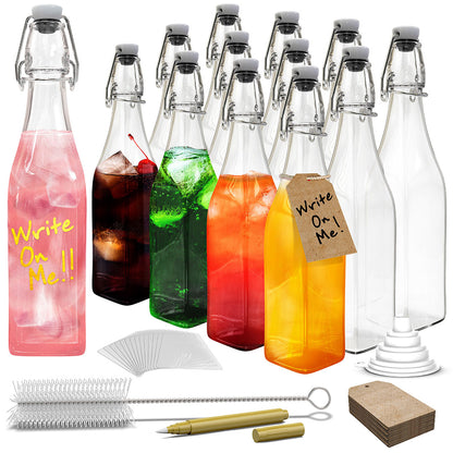 Swing Top Glass Bottles | Square Shape