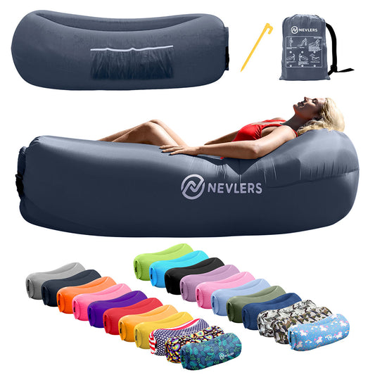 Inflatable Lounger - Navy - 1 Pack