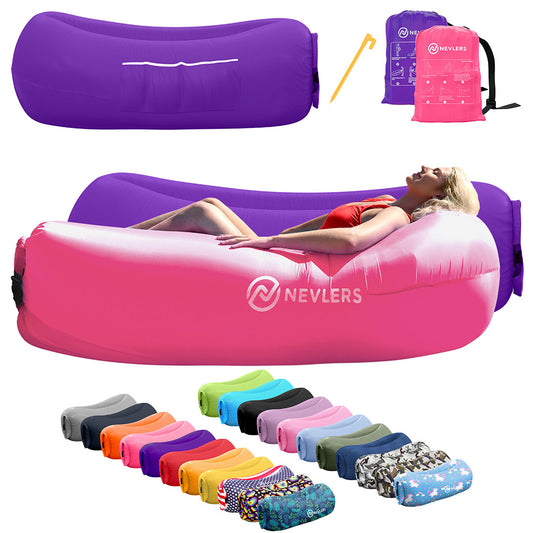 Inflatable Loungers - Pink/Purple - 2 Pack