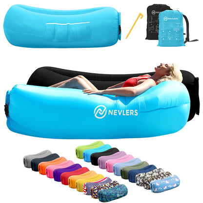 Inflatable Loungers - Blue/Black - 2 Pack