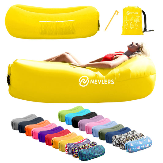 Inflatable Lounger - Yellow - 1 pack