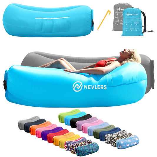 Inflatable Loungers - Blue/Gray - 2 Pack