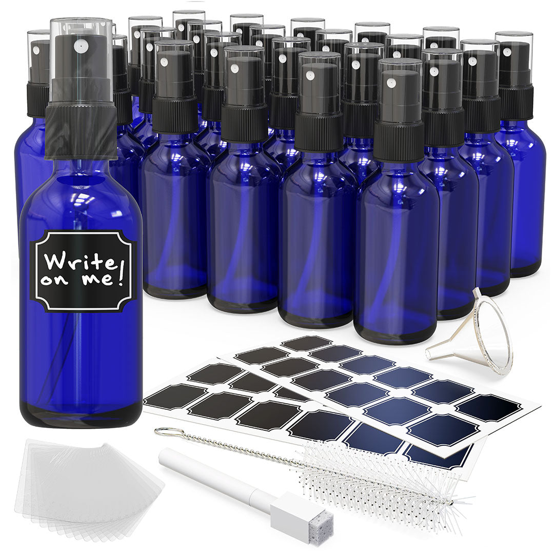 Cobalt Blue Glass Spray Bottles