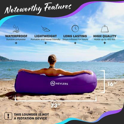 Inflatable Lounger - Purple - 1 Pack