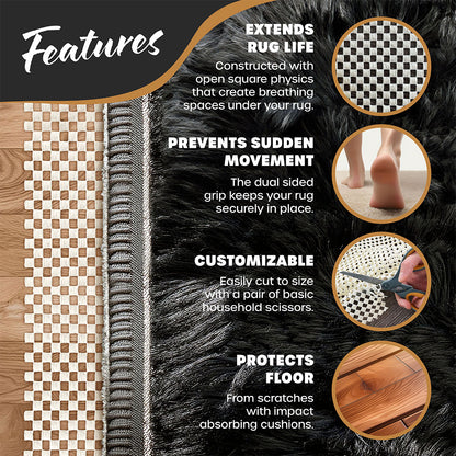 Non-Slip Rug Pad - PVC Foam - White