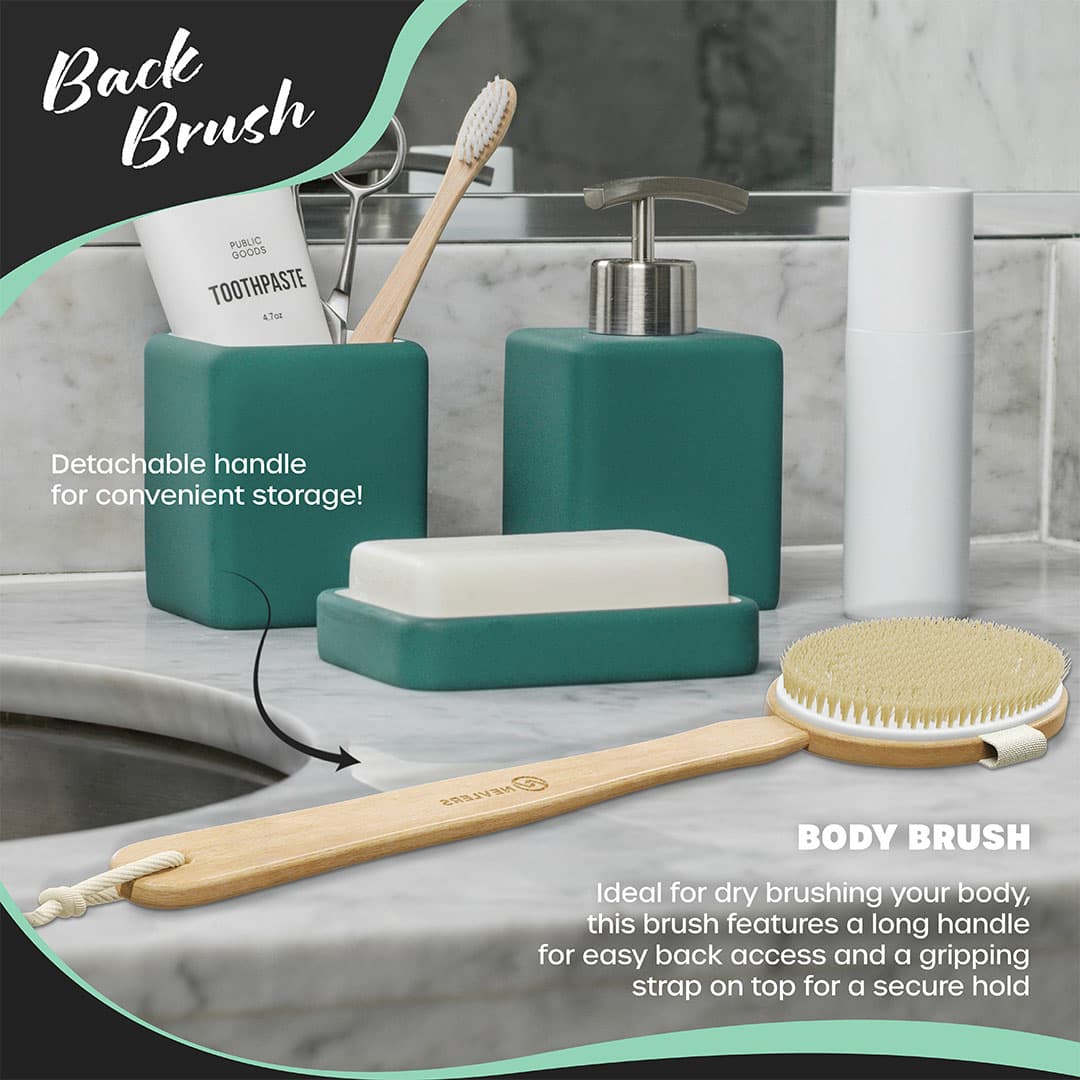 Boar Bristle Body Brush & Exfoliator Set