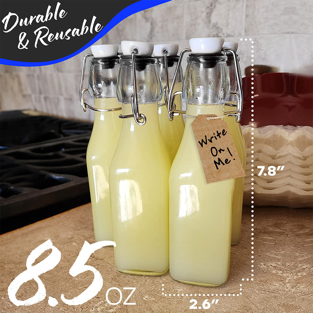 Swing Top Glass Bottles | Square Shape
