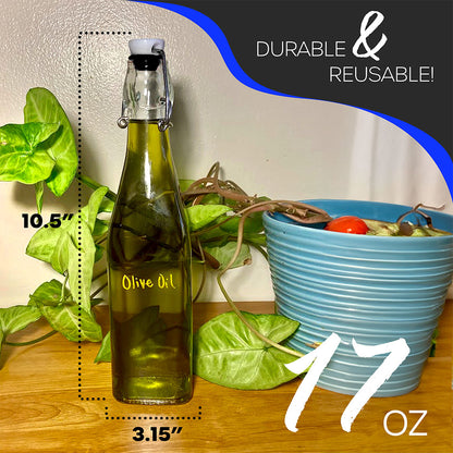 Swing Top Glass Bottles | Square Shape