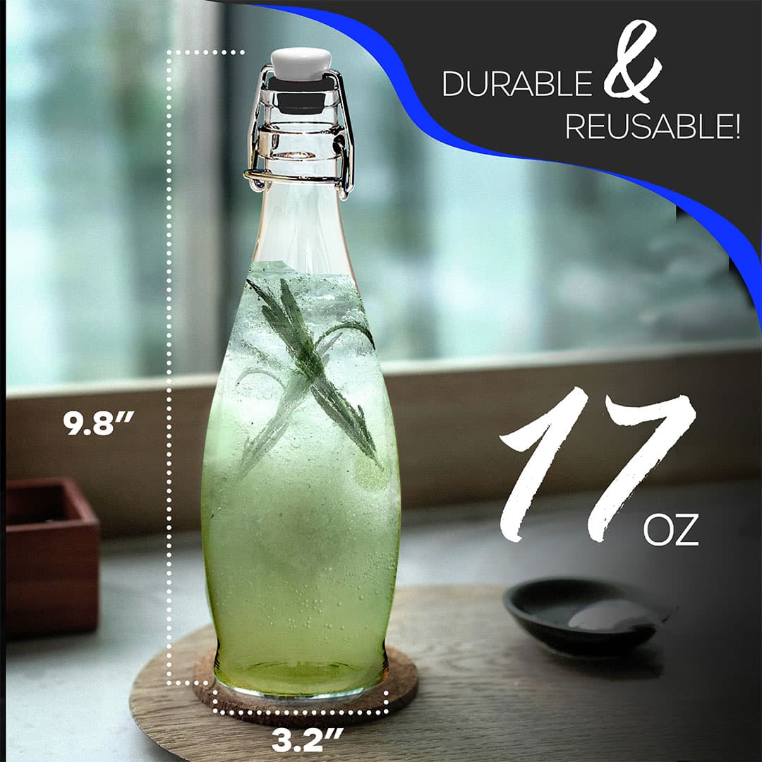 Swing Top Glass Bottle Sets | Teardrop Shape