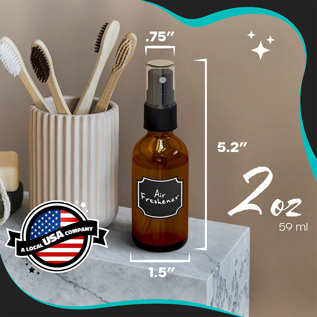 Amber Glass Spray Bottles