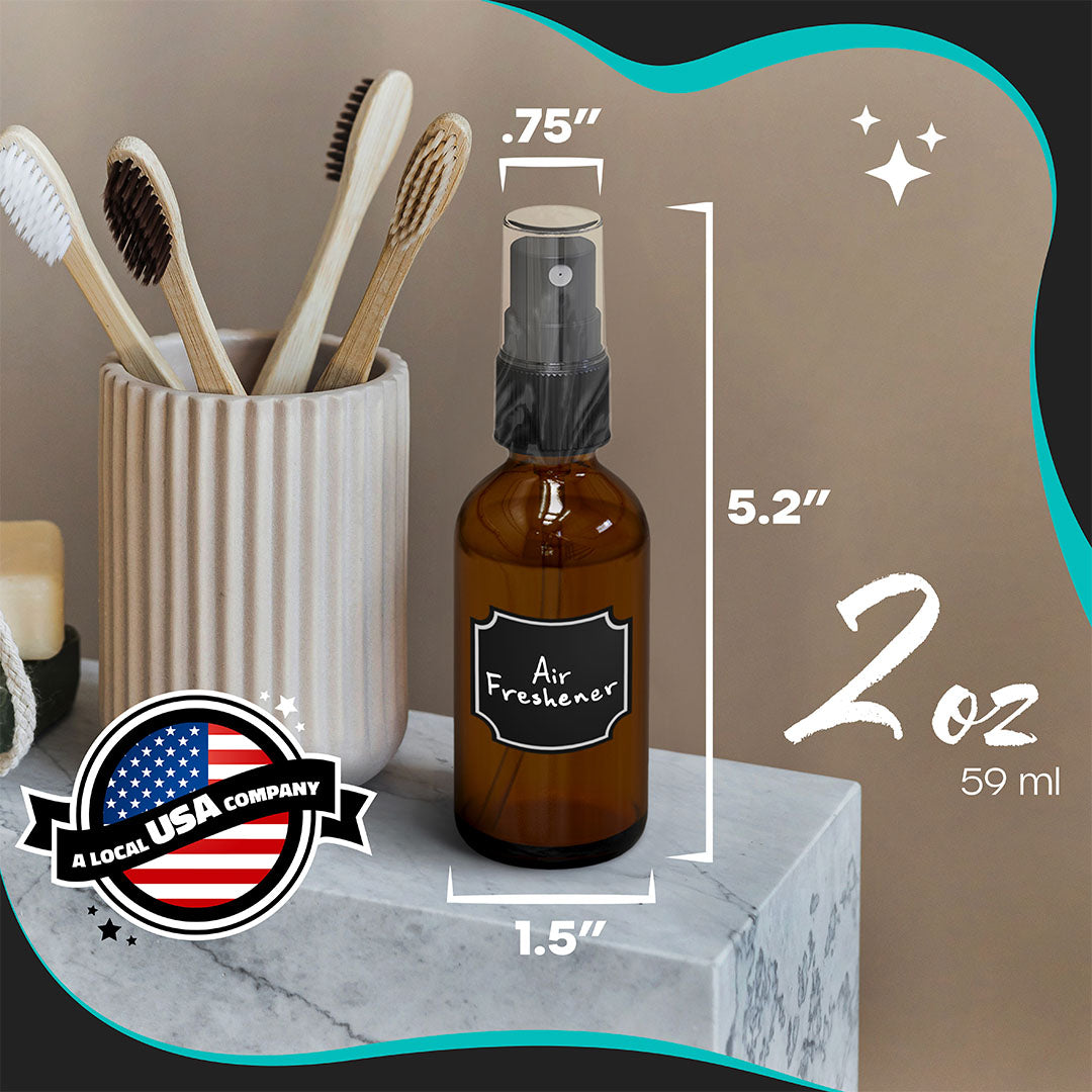 Amber Glass Spray Bottles