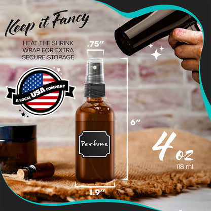 Amber Glass Spray Bottles