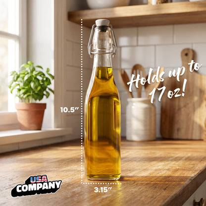 Swing Top Glass Bottles | Square Shape