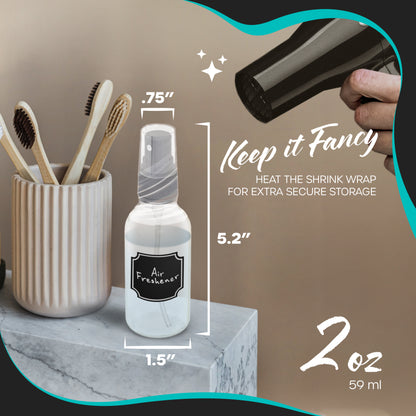 Clear Glass Spray Bottles - 2 Oz.