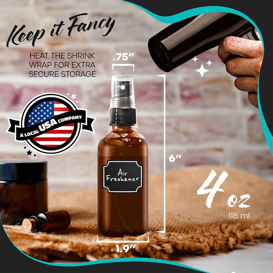 Amber Glass Spray Bottles