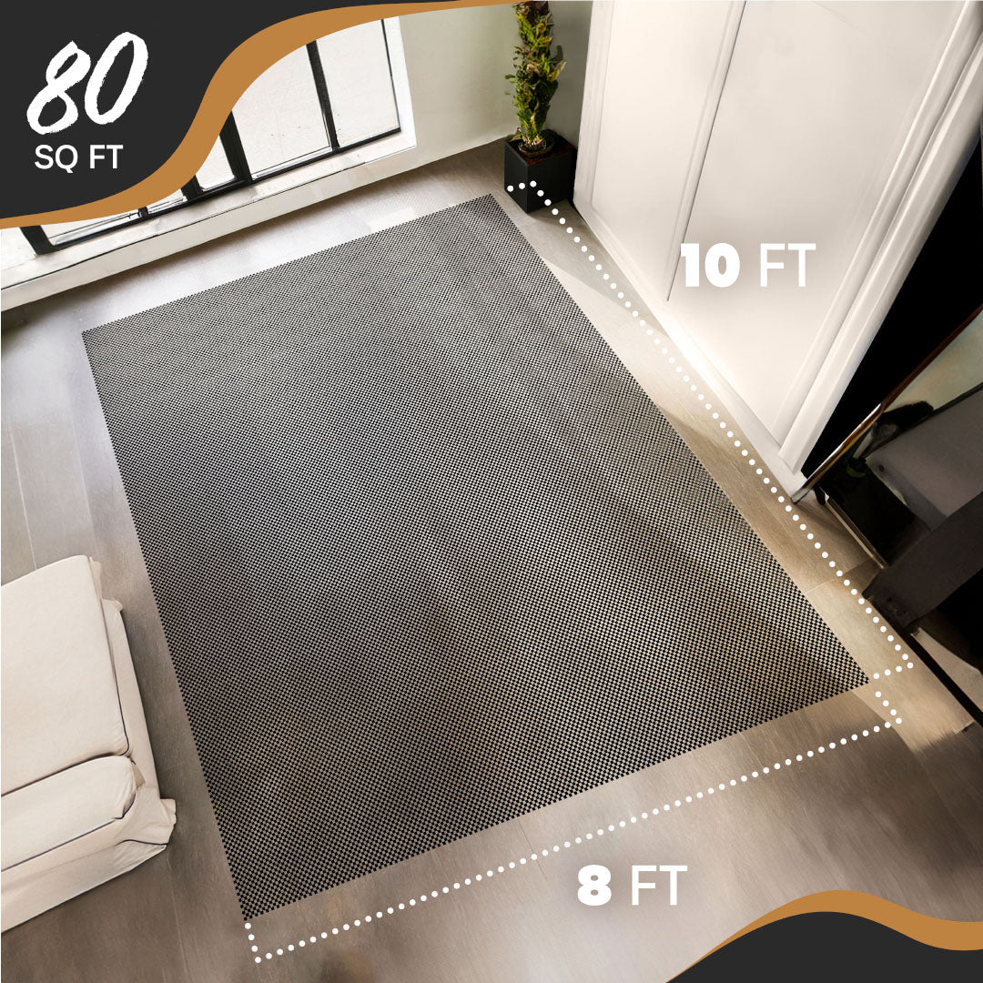 Non-Slip Rug Pad - PVC Foam - Black