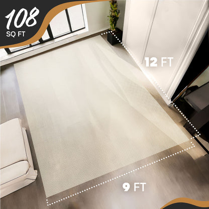 Non-Slip Rug Pad - PVC Foam - White